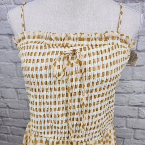 Altard State Gingham Spaghetti Strap Lined Romper Size M - Picture 3 of 16